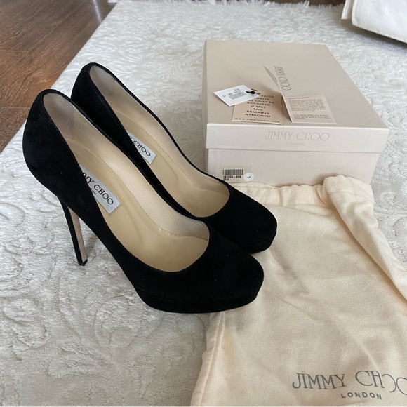 Jimmy Choo Cosmic 120 Suede Pumps - Picture 3 of 8